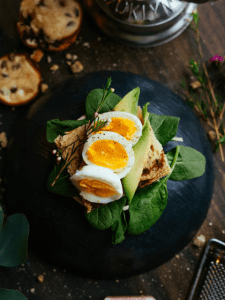 Salad and eggs