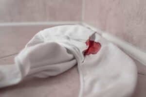  Panties with bloody stain