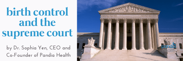 front of Supreme Court of the United States building under a blue sky