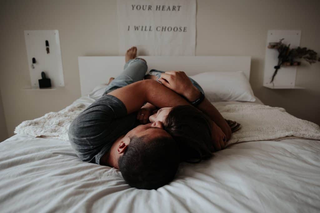 couple lying in bed