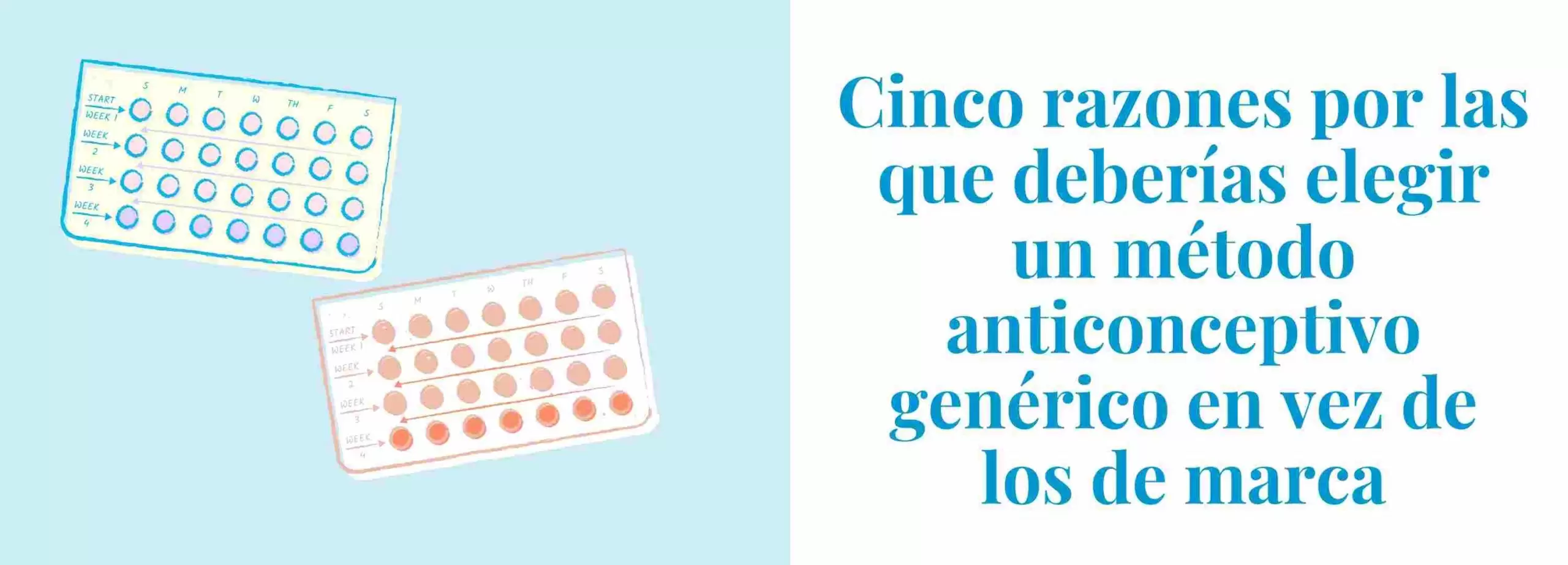 cinco rezones por las que deberías elegir un método anticonceptivo genérico en vez de los de marca.