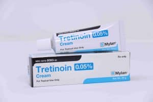 Image of Tretinoin cream pack and tube