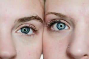 A close-up photo of two women standing side by side