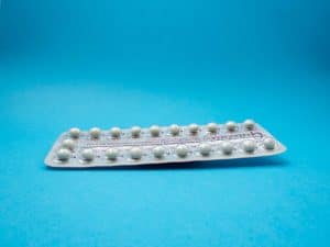 A photo of a package of birth control pills