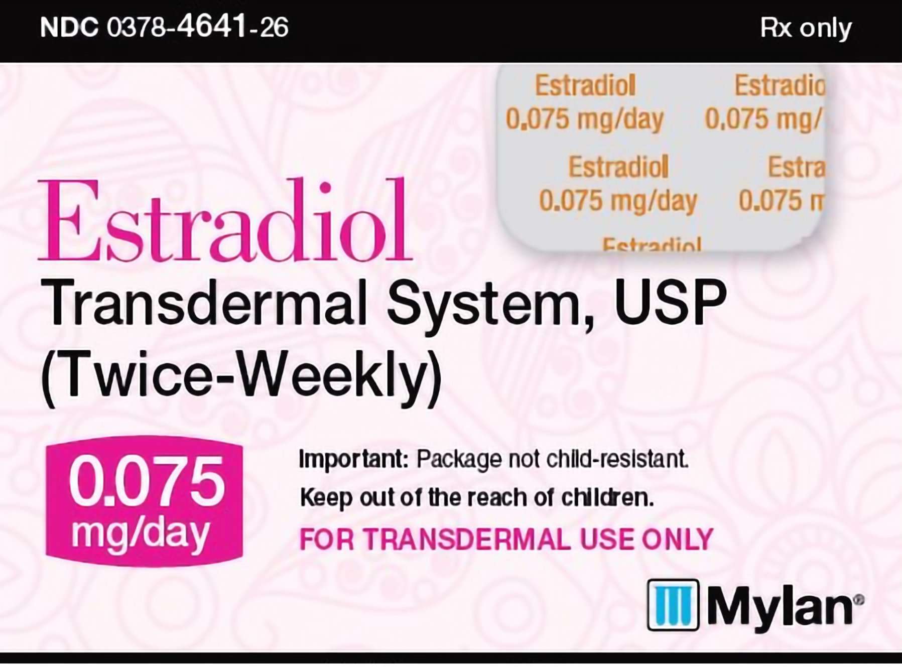 Estradiol 0.075mg transdermal patch