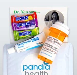 Pandia Health Acne Treatment mailed unboxed with Hi-Chews